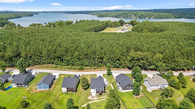 3767 Lee Pike, Soddy Daisy, TN 37379 - aerial perspective of suburban area with a heavily wooded area and a nearby body of water