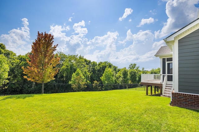 222 Fowler Cir, Franklin, TN 37064 - view of yard with a deck and stairs