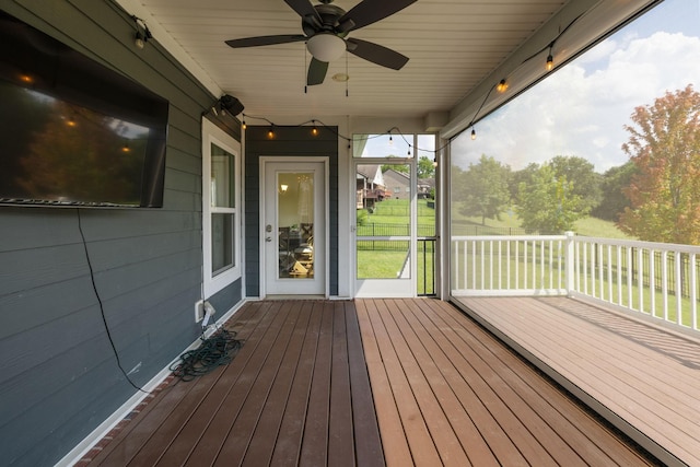 222 Fowler Cir, Franklin, TN 37064 - deck with ceiling fan