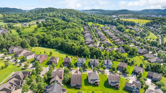 222 Fowler Cir, Franklin, TN 37064 - aerial view of residential area with mountains