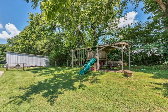 3349 Sweeney Hollow Rd, Franklin, TN 37064 - view of grassy yard with a playground