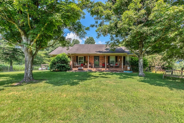 3349 Sweeney Hollow Rd, Franklin, TN 37064 - view of front of house featuring a porch and brick siding
