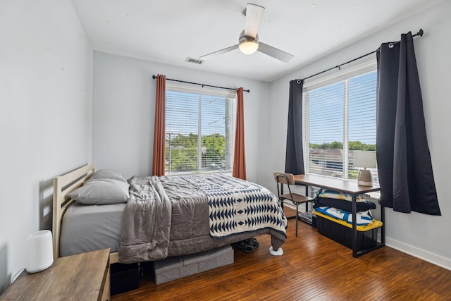 863 Flynn St Unit 302, Chattanooga, TN 37403 - bedroom with wood finished floors and a ceiling fan