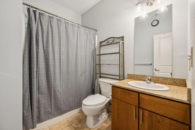 863 Flynn St Unit 302, Chattanooga, TN 37403 - bathroom with vanity, tile patterned flooring, and curtained shower