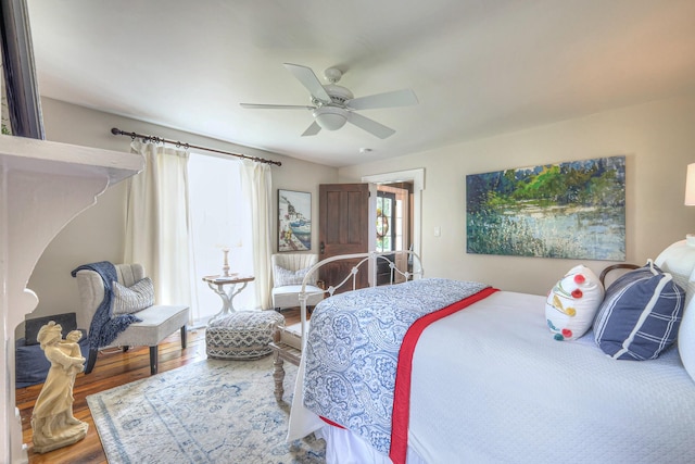 9710 Concord Rd, Brentwood, TN 37027 - bedroom featuring wood finished floors and a ceiling fan