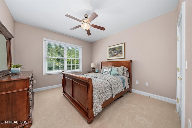 145 Pineridge Loop, Crossville, TN 38558 - bedroom featuring light colored carpet and a ceiling fan