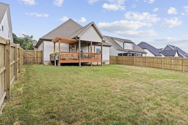 4252 Inlet Loop, Chattanooga, TN 37416 - back of house featuring a wooden deck, a fenced backyard, and roof with shingles