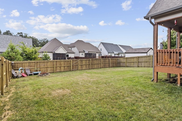4252 Inlet Loop, Chattanooga, TN 37416 - fenced backyard featuring a residential view and a wooden deck
