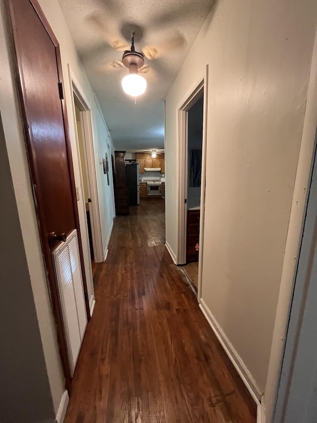 1465 Old Farmington Rd, Lewisburg, TN 37091 - corridor with dark wood-type flooring and baseboards