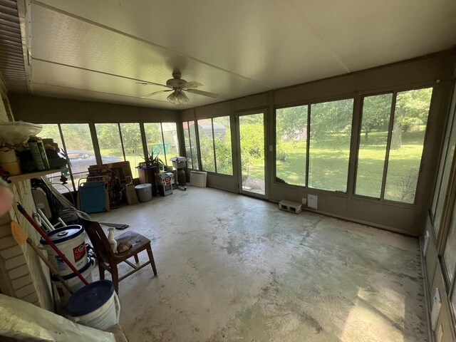 1465 Old Farmington Rd, Lewisburg, TN 37091 - sunroom with ceiling fan and plenty of natural light