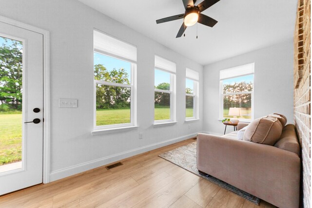 5283 Eagleville Pike, Eagleville, TN 37060 - living area featuring wood finished floors and ceiling fan