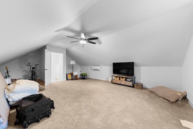 5283 Eagleville Pike, Eagleville, TN 37060 - sitting room featuring lofted ceiling, carpet floors, and a ceiling fan
