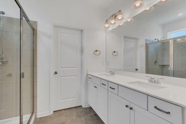534 Morgan Meadows Way, Columbia, TN 38401 - bathroom with a stall shower and double vanity