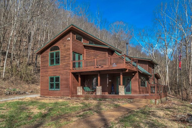 140 Carver Hollow Rd, Pleasant Shade, TN 37145 - rustic home featuring a deck