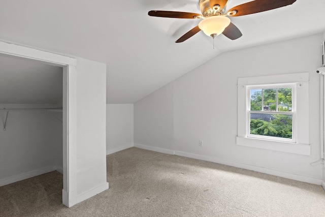 225 Hemphill Ave, Chattanooga, TN 37411 - bonus room with lofted ceiling, light colored carpet, and ceiling fan