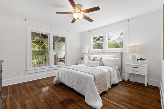225 Hemphill Ave, Chattanooga, TN 37411 - bedroom with hardwood / wood-style floors and ceiling fan