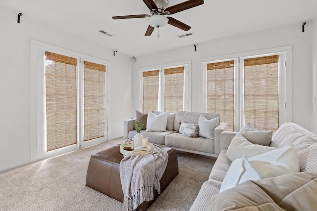 225 Hemphill Ave, Chattanooga, TN 37411 - living room with ceiling fan and carpet floors