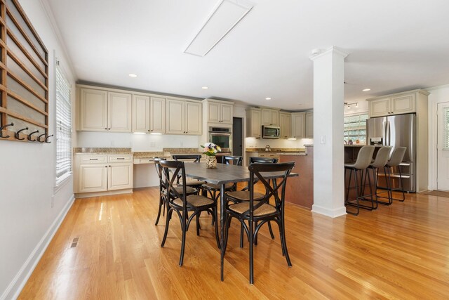 5033 Ragland Dr, Nashville, TN 37220 - dining space with light wood-type flooring and recessed lighting