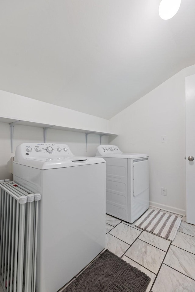 5033 Ragland Dr, Nashville, TN 37220 - washroom with separate washer and dryer and light marble finish floors
