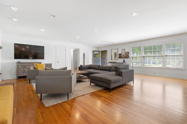 5033 Ragland Dr, Nashville, TN 37220 - living room with light wood finished floors and recessed lighting