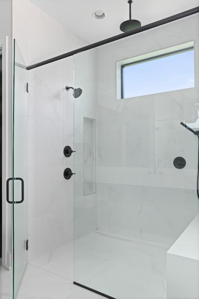 3706 Benham Ave, Nashville, TN 37215 - bathroom featuring a marble finish shower