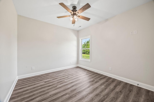 200 Creekside Dr, Lewisburg, TN 37091 - spare room featuring dark wood-type flooring and a ceiling fan