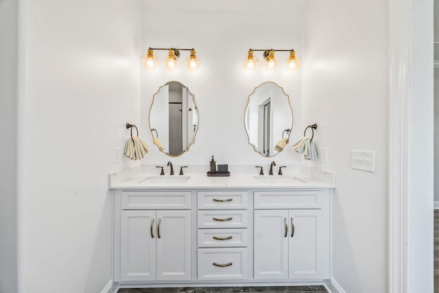 200 Creekside Dr, Lewisburg, TN 37091 - bathroom featuring double vanity and baseboards