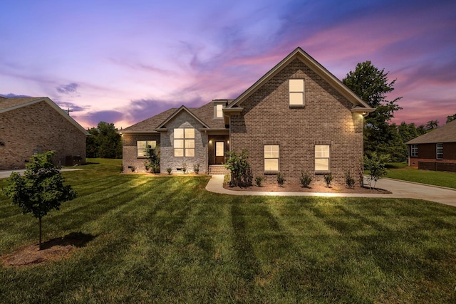 200 Creekside Dr, Lewisburg, TN 37091 - view of front of home featuring brick siding and a front yard