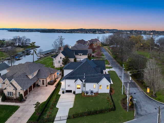 3037 Lakeshore Dr, Old Hickory, TN 37138 - aerial view at dusk of a water view