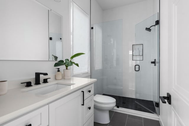 3037 Lakeshore Dr, Old Hickory, TN 37138 - full bath featuring vanity, a shower stall, and tile patterned floors