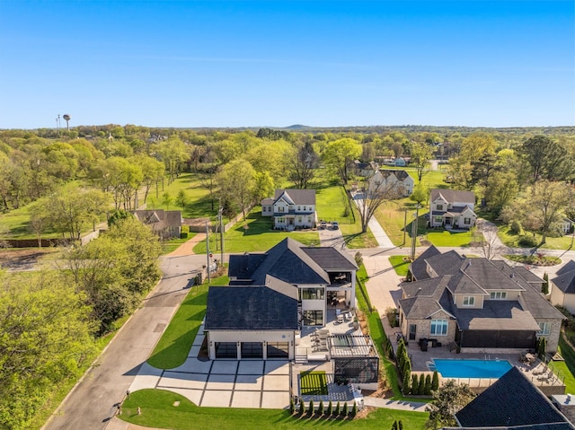 3037 Lakeshore Dr, Old Hickory, TN 37138 - aerial perspective of suburban area with a pool and a forest
