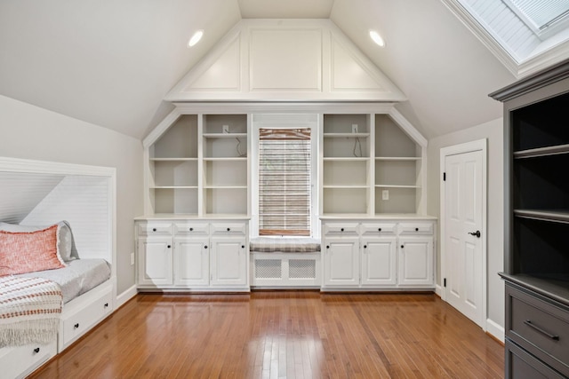 103 Wellesley Pl, Columbia, TN 38401 - bonus room featuring radiator, lofted ceiling, light wood finished floors, and built in features