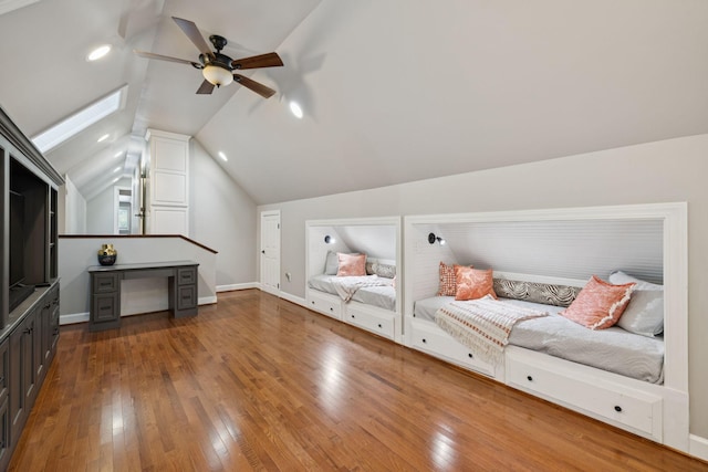 103 Wellesley Pl, Columbia, TN 38401 - bonus room with ceiling fan, lofted ceiling, hardwood / wood-style floors, and recessed lighting