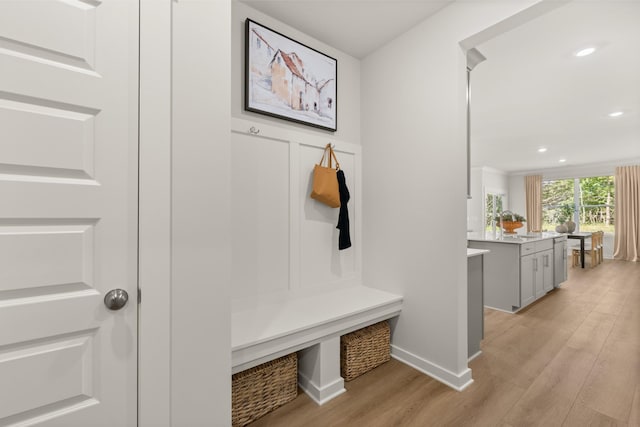 2453 Williams Ridge Dr, Columbia, TN 38401 - mudroom with light wood-style flooring and recessed lighting