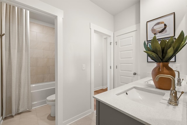 2453 Williams Ridge Dr, Columbia, TN 38401 - bathroom with vanity, tile patterned flooring, and shower / bath combo with shower curtain