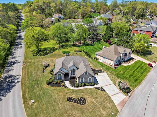 9401 Lazy Circles Dr, Ooltewah, TN 37363 - aerial view of residential area with a tree filled landscape