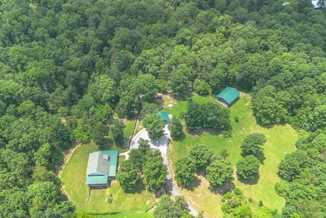 539 Bland Hollow Rd, Hohenwald, TN 38462 - aerial view of property and surrounding area featuring a heavily wooded area