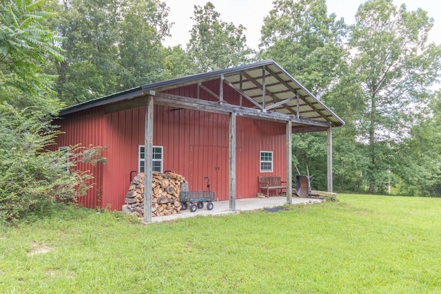 539 Bland Hollow Rd, Hohenwald, TN 38462 - view of pole building featuring a lawn