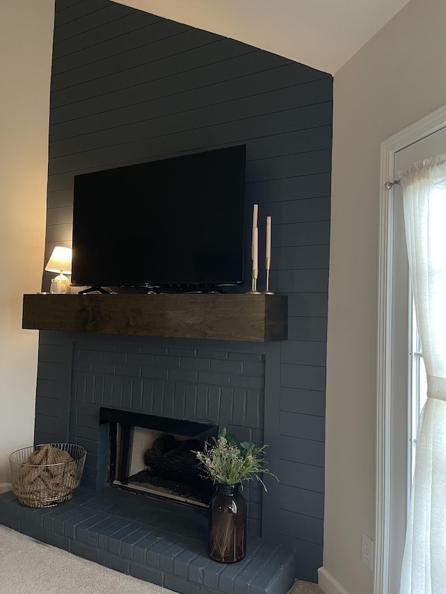 1253 Annapolis Cir, Thompsons Station, TN 37179 - detailed view of a fireplace and carpet floors