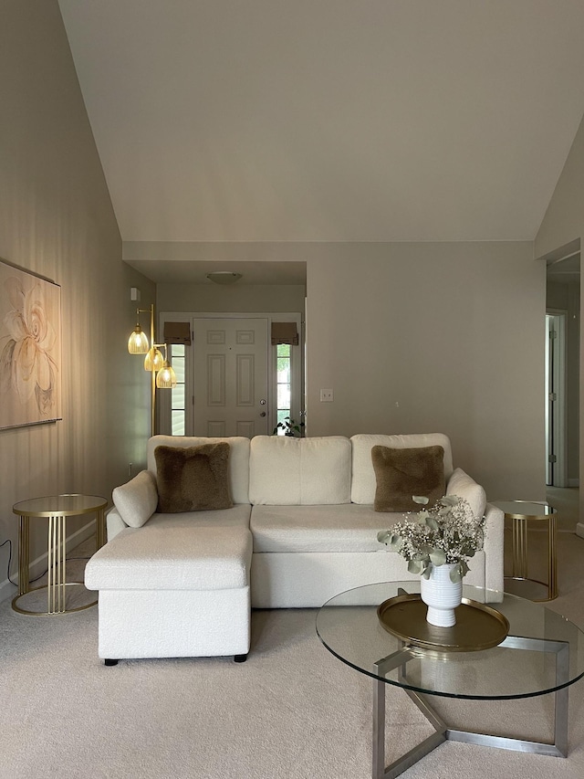 1253 Annapolis Cir, Thompsons Station, TN 37179 - carpeted living room with lofted ceiling