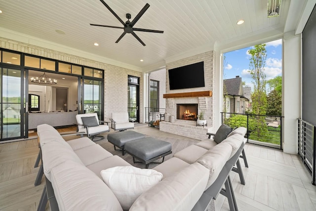 6004 Pelican Way, College Grove, TN 37046 - sunroom featuring plenty of natural light and a chandelier