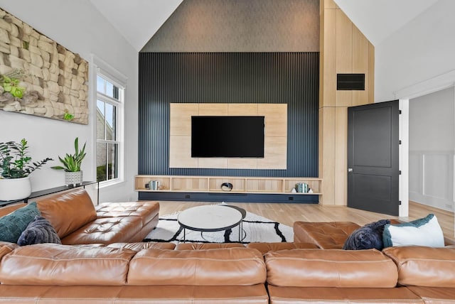 6004 Pelican Way, College Grove, TN 37046 - living area featuring wood finished floors and high vaulted ceiling