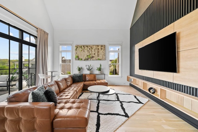 6004 Pelican Way, College Grove, TN 37046 - living room with high vaulted ceiling, wood finished floors, and plenty of natural light