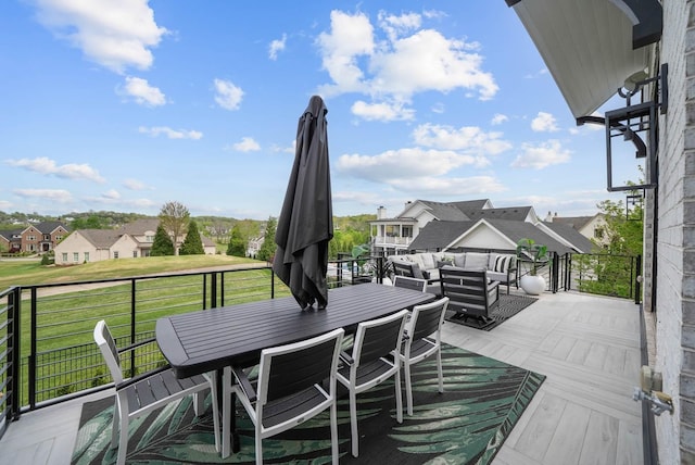 6004 Pelican Way, College Grove, TN 37046 - deck with a residential view, a yard, outdoor dining space, and an outdoor living space