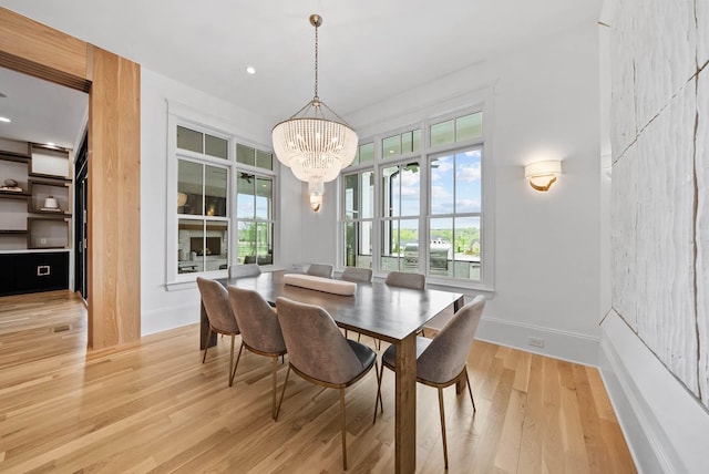 6004 Pelican Way, College Grove, TN 37046 - dining space featuring a chandelier and light wood finished floors