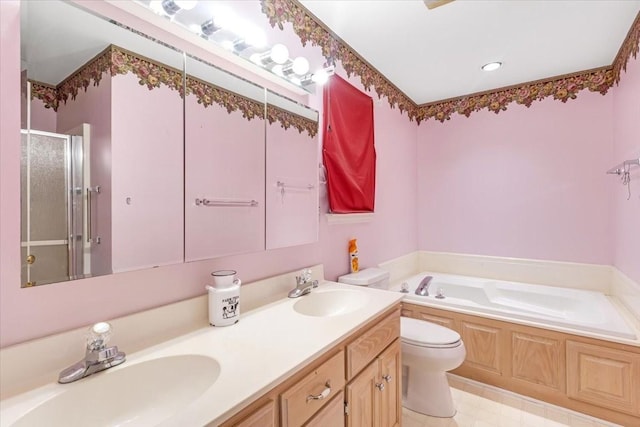 161 Cumberland Oaks Dr, Tullahoma, TN 37388 - full bath with a garden tub, a stall shower, and double vanity