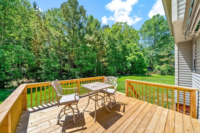 1155 Delmont Church Rd, Cadiz, KY 42211 - wooden deck with a yard and outdoor dining area