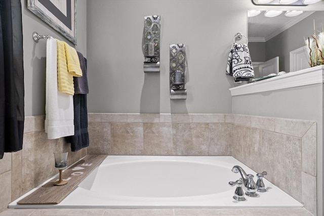 7560 Hampstead Hall Dr, Ooltewah, TN 37363 - full bath with a bath and crown molding