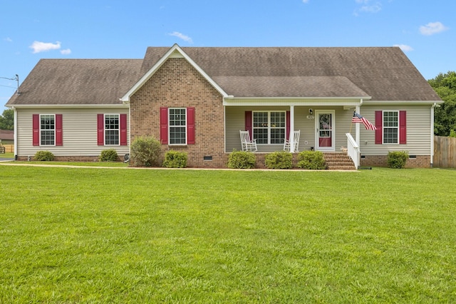 1493 Azalee Ln, Chapel Hill, TN 37034 - view of front facade with crawl space, roof with shingles, and a porch