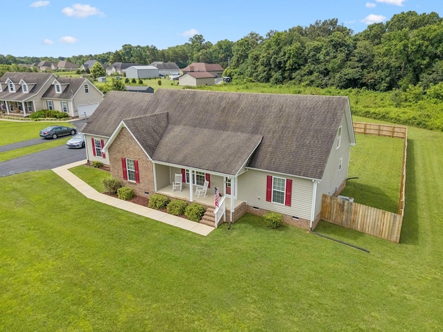 1493 Azalee Ln, Chapel Hill, TN 37034 - view of front of property with crawl space, a porch, and roof with shingles